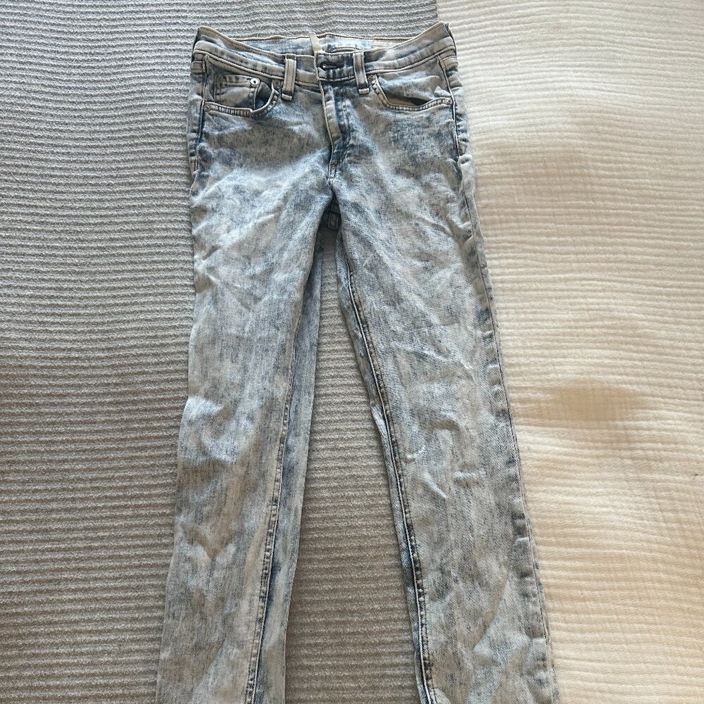 Rag and Bone White and Blue Jeans